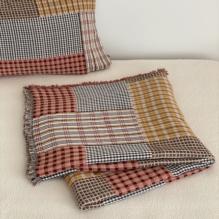 91家纺网 家纺一手货源 找家纺 （总）麻依 2025新款全棉纱布披肩浴巾旅行毯