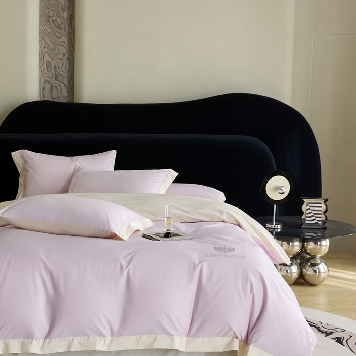 91家纺网 家纺一手货源 找家纺 金奇达家纺 2025春夏新款【特洛伊】红金裸盖™棉全棉纯棉红金裸盖棉四件套标准号全网控价（折后券后）不低于199元） 特洛伊-云烟紫