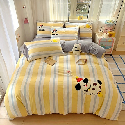 （总）春光里  2025新款舒适水洗棉印花毛巾绣四件套