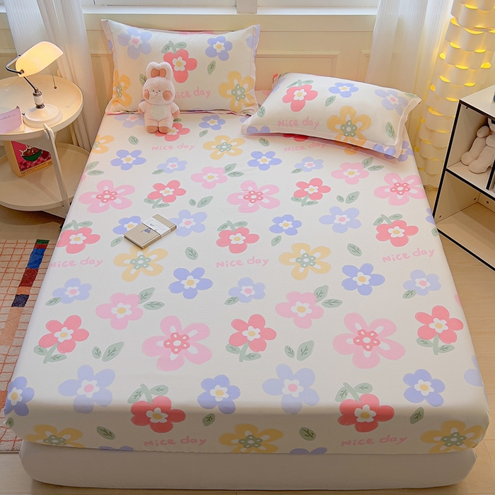 91家纺网 家纺一手货源 找家纺 拾物记 2025新款A类无荧光全喷气全棉12868单床笠 繁花集