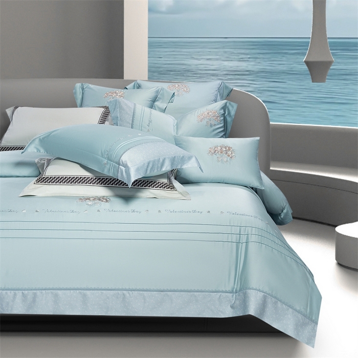 91家纺网 家纺一手货源 找家纺 高大尚婚庆馆 2025新款高端绣花四件套-艾莎 艾莎-水晶兰