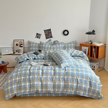 罗菲尼酒店用品 2025新款磨毛亲肤飞边款四件套 英伦格调