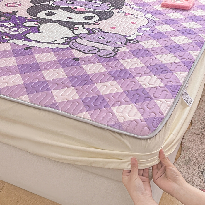 91家纺网 家纺一手货源 找家纺 金爱家 2025新款三丽鸥乳胶凉席大版床笠款 床笠款-信封库洛米