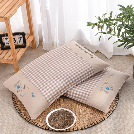 91家纺网 家纺一手货源 找家纺 （总）仁宇枕业 2025新款象鼻子水洗棉荞麦枕