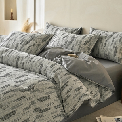 91家纺网 家纺一手货源 找家纺 （总）金丝鸟2025新款全棉纯棉三层纱提花四件套