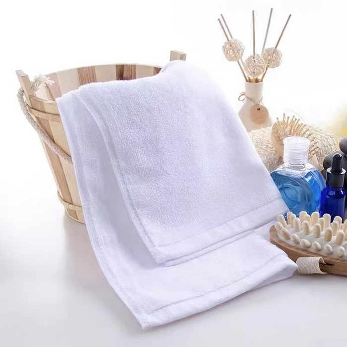 91家纺网 家纺一手货源 找家纺 安力森/诚臻酒店用品酒店用品 新款五星级酒店专用白色纯棉毛巾浴巾宾馆专用毛巾 16s螺旋斜纹边-方巾 35x35x70g