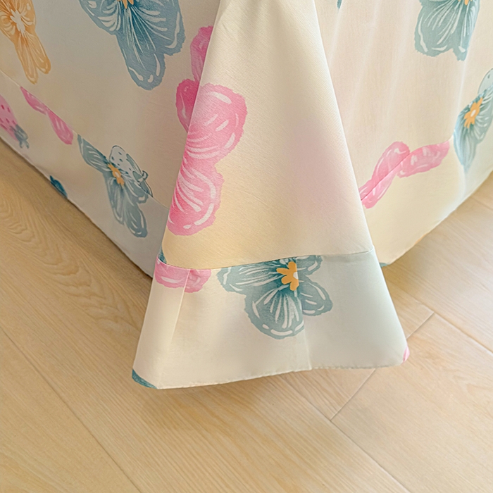 91家纺网 家纺一手货源 找家纺 拾物记 2025新款A类无荧光全喷气全棉12868单床单 茉莉草莓