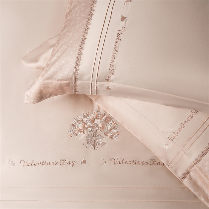 91家纺网 家纺一手货源 找家纺 高大尚婚庆馆 2025新款高端绣花四件套-艾莎 艾莎-卡其色