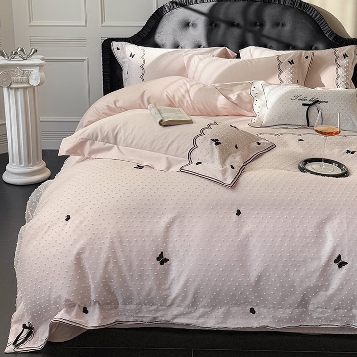 91家纺网 家纺一手货源 找家纺 优悦生活馆 2025新疆长绒棉云小甜四件套【控价领券后标准不低于268】 云小甜-公主粉