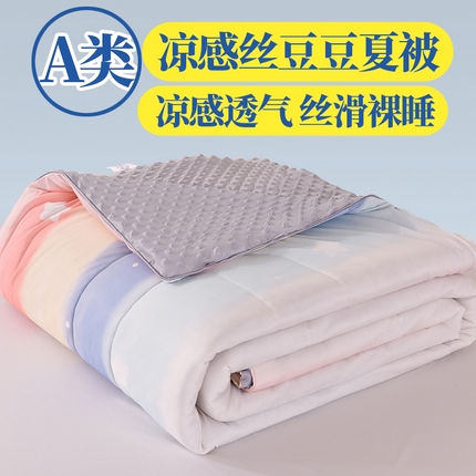 经年 2025新款A类凉感丝豆豆夏被 彩虹语