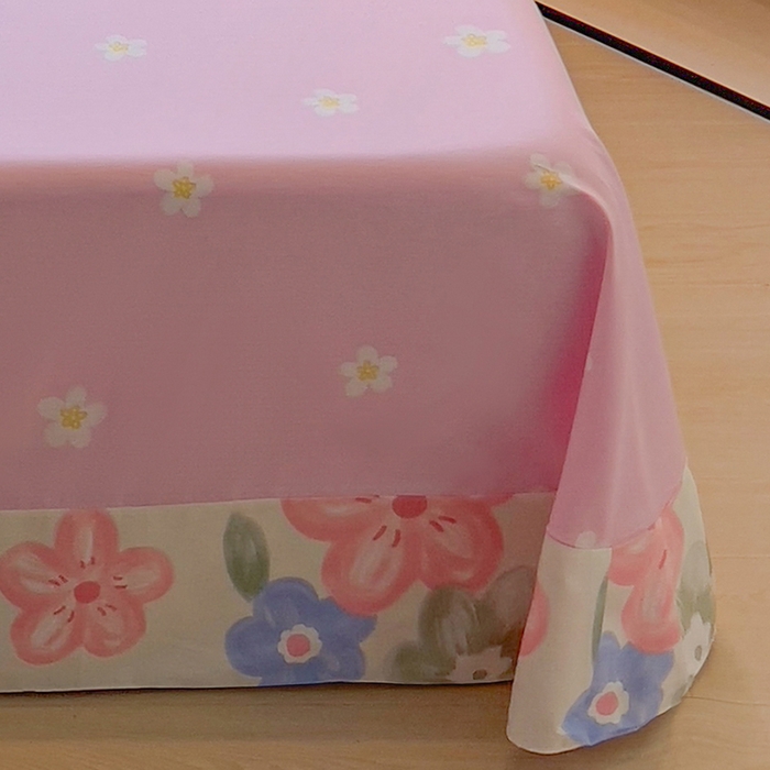 91家纺网 家纺一手货源 找家纺 拾物记 2025新款A类无荧光全喷气12868全棉B版单床单 花间小兔B版