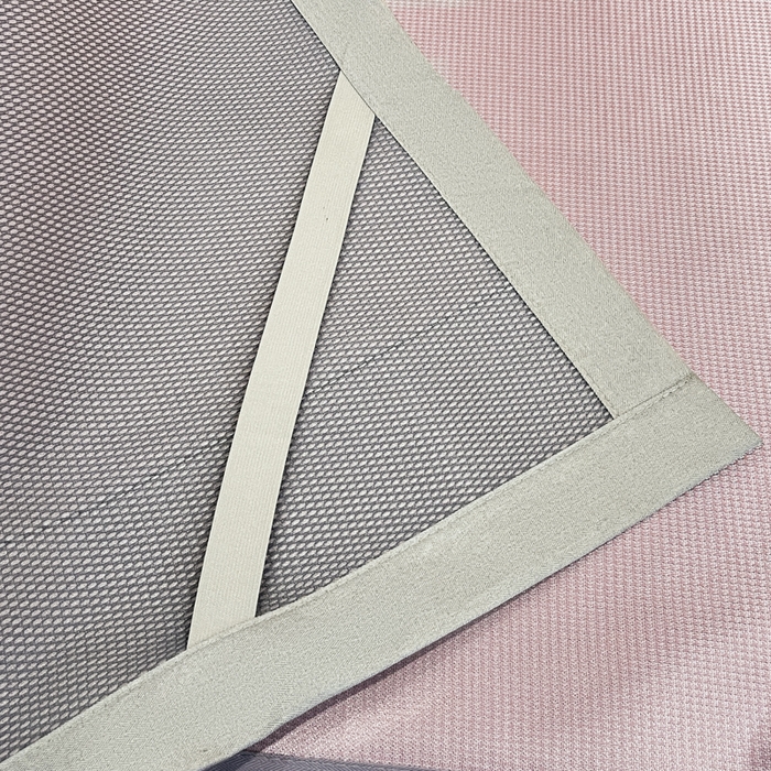 91家纺网 家纺一手货源 找家纺 阿亮家居 2025新款刺绣可水洗碳光冰丝席宽包边无纺布冰丝席艾香系列 艾草千鸟格床席款粉色