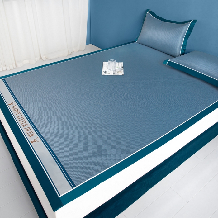 91家纺网 家纺一手货源 找家纺 （总）阿亮家居 2025新款A类母婴级1800D碳光小鹿冰丝席凉席