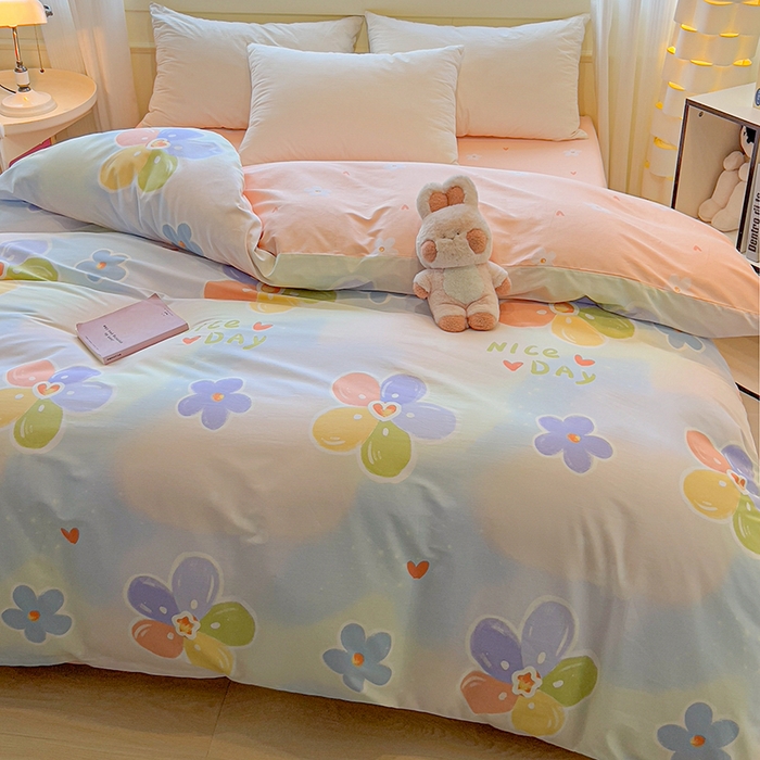 91家纺网 家纺一手货源 找家纺 拾物记 2025新款A类无荧光全喷气全棉12868单被套 陌上花