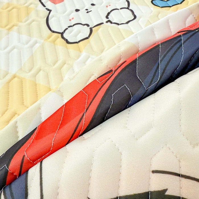 91家纺网 家纺一手货源 找家纺 希廷顿 2025新款大版印花乳胶凉席三件套 甜心公主