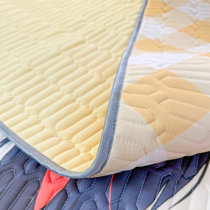 91家纺网 家纺一手货源 找家纺 希廷顿 2025新款大版印花乳胶凉席三件套 甜心公主