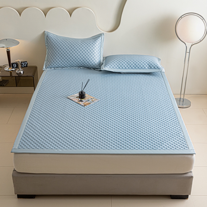 91家纺网 家纺一手货源 找家纺 阿亮家居 2025新款凉席凉豆豆软席床席款 异空间-海盐蓝