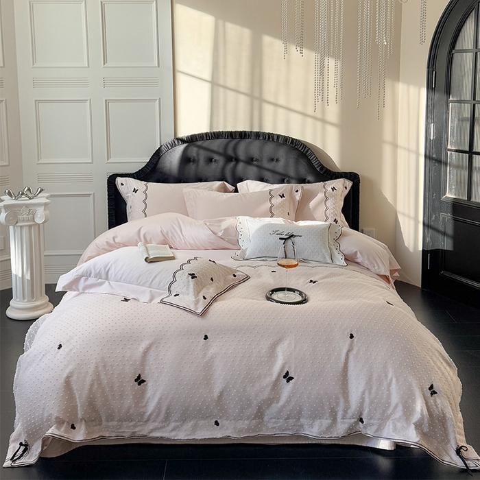 91家纺网 家纺一手货源 找家纺 优悦生活馆 2025新疆长绒棉云小甜四件套【控价领券后标准不低于268】 云小甜-公主粉