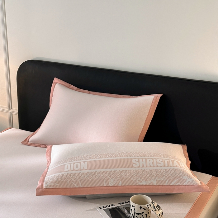 91家纺网 家纺一手货源 找家纺 慕尚家纺 2025春夏新款凉感冰丝提花凉席三件套 水仙 粉