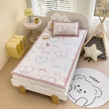 鱼宝2025新款儿童冰藤软席 蝴蝶结小兔