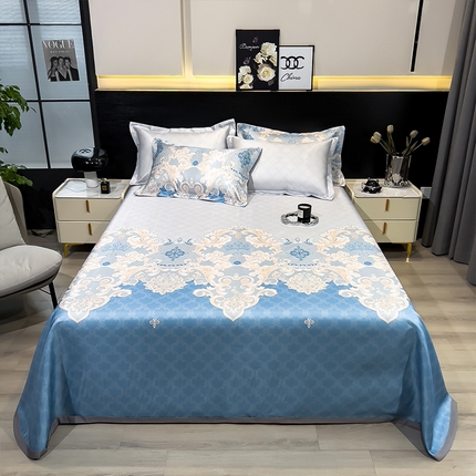 柏薇 2025新款冰丝床单款凉席三件套系列 长夏