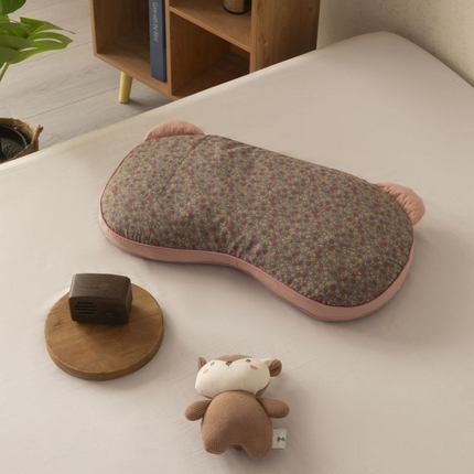 91家纺网 家纺一手货源 找家纺 露函家居 2025新款纯棉熊猫款荞麦枕枕头枕芯 熊猫-玫红