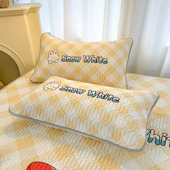 91家纺网 家纺一手货源 找家纺 希廷顿 2025新款大版印花乳胶凉席三件套 甜心公主