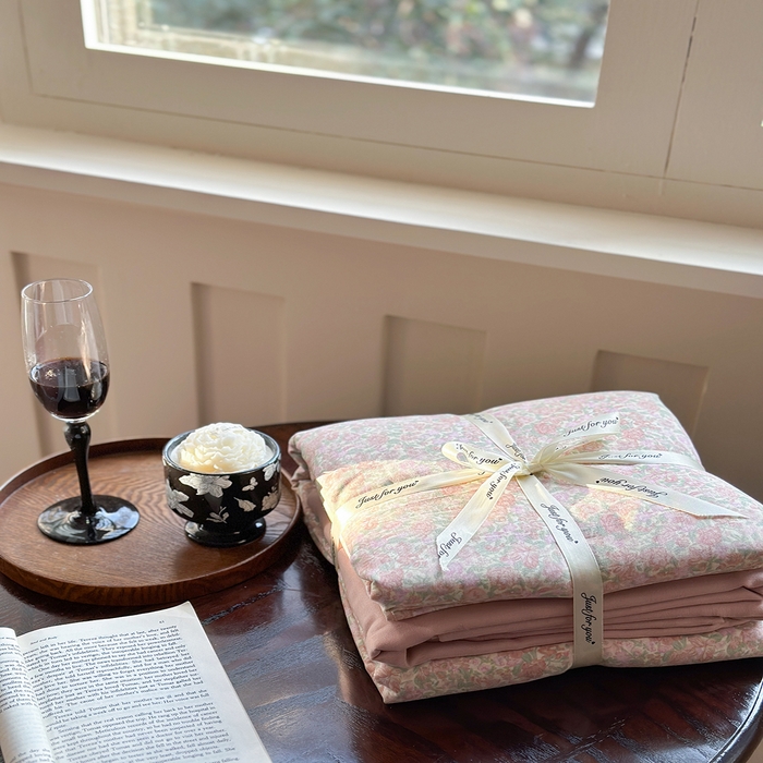 91家纺网 家纺一手货源 找家纺 吉象双层纱叠拍四件套 梨花开