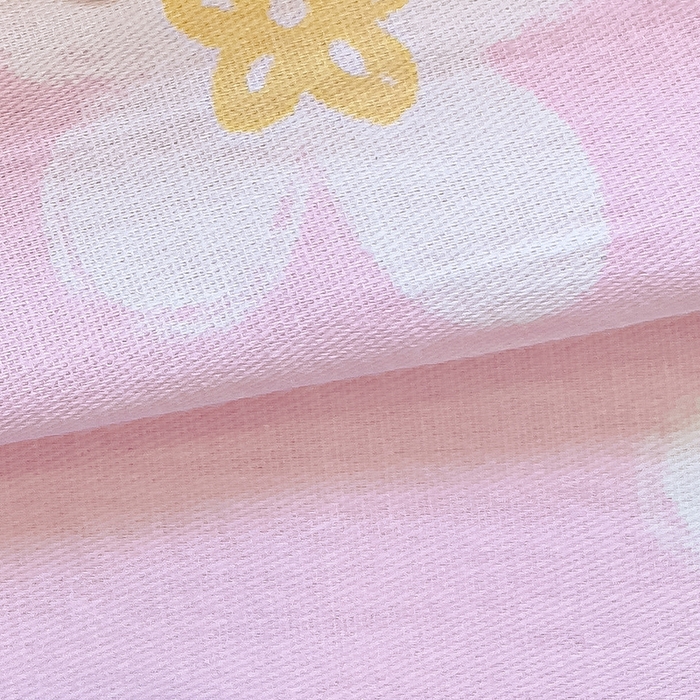 91家纺网 家纺一手货源 找家纺 拾物记 2025新款A类无荧光全喷气12868全棉B版单床单 花欣猫趣-粉B版