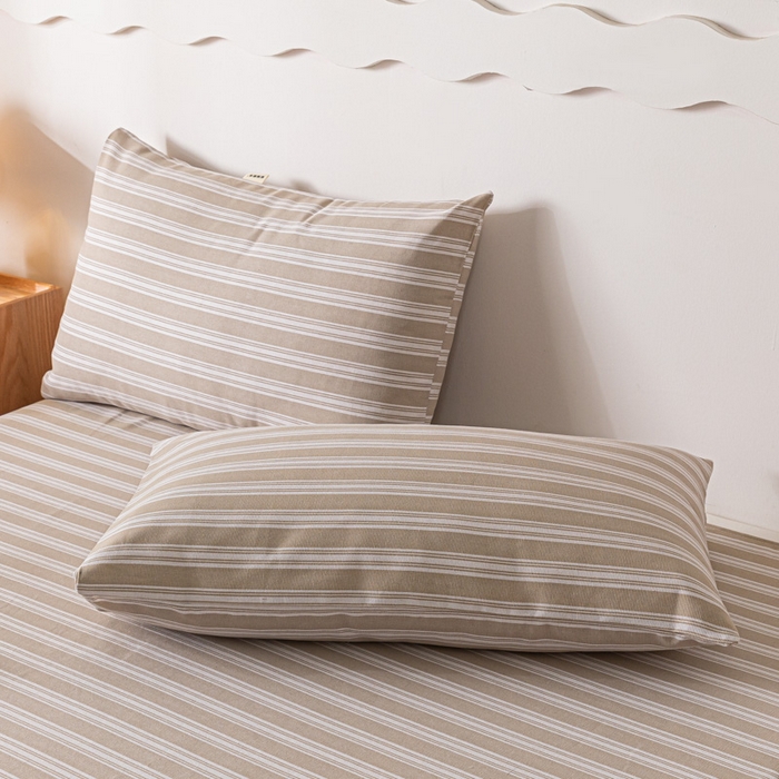 91家纺网 家纺一手货源 找家纺 阿亮家居 2025新款原棉老粗布床单系列 简约生活咖