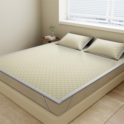 鑫姿席业 2025年春夏新款A类抗菌凉感豆豆凉席-软床席 软床席-浅黄