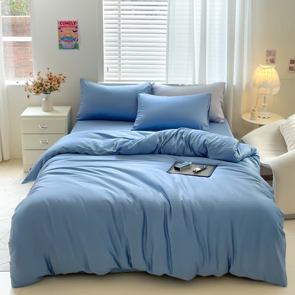 麦瑞2025水洗真丝四件套-梦幻系列 梦幻-宝石蓝