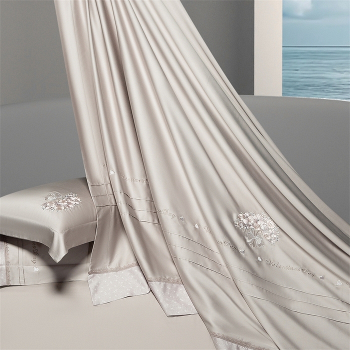 91家纺网 家纺一手货源 找家纺 高大尚婚庆馆 2025新款高端绣花四件套-艾莎 艾莎-香槟金