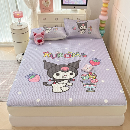 金爱家 2025新款三丽鸥乳胶凉席大版床笠款 床笠款凉席-夏日冰爽