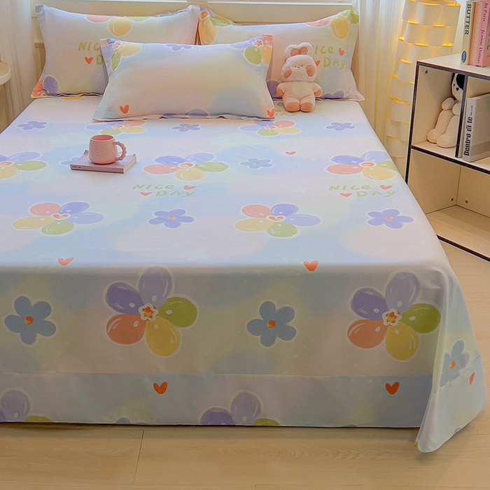 91家纺网 家纺一手货源 找家纺 拾物记 2025新款A类无荧光全喷气全棉12868单床单 陌上花