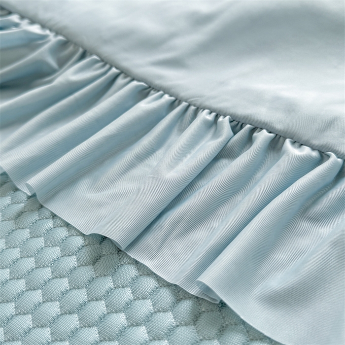 91家纺网 家纺一手货源 找家纺 恒爱家纺 2025新款冰丝国色天香夏被床盖四件套 海洋蓝