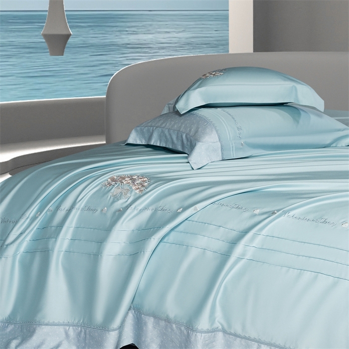 91家纺网 家纺一手货源 找家纺 高大尚婚庆馆 2025新款高端绣花四件套-艾莎 艾莎-水晶兰