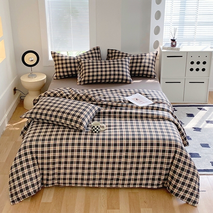 91家纺网 家纺一手货源 找家纺 （总）于果 2025新款全棉双层纱四件套（第三批）