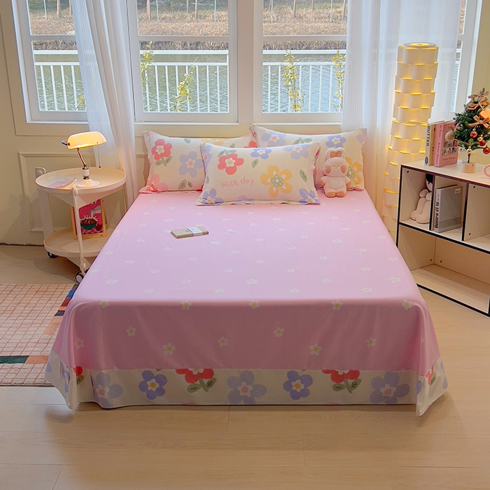 91家纺网 家纺一手货源 找家纺 拾物记 2025新款A类无荧光全喷气12868全棉B版单床单 繁花集B版