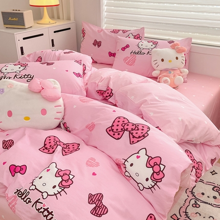 91家纺网 家纺一手货源 找家纺 （总）暮思家居 2025新款正版授权三丽鸥小版全棉四件套系列（第二批）