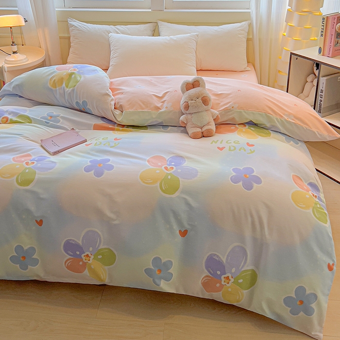 91家纺网 家纺一手货源 找家纺 拾物记 2025新款A类无荧光全喷气全棉12868单被套 陌上花