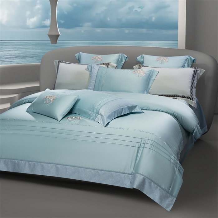 91家纺网 家纺一手货源 找家纺 （总）高大尚婚庆馆 2025新款高端绣花四件套-艾莎