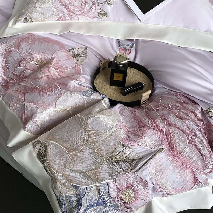 91家纺网 家纺一手货源 找家纺 优悦生活馆 2025新疆长绒棉花迹四件套【控价领券后标准不低于268】 花迹-霞光紫