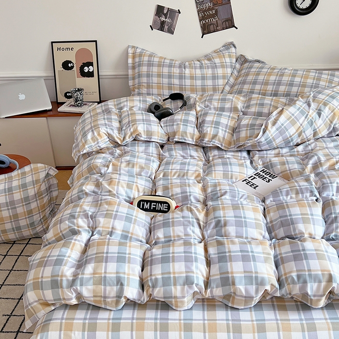 91家纺网 家纺一手货源 找家纺 罗菲尼酒店用品 2025新款磨毛亲肤飞边款四件套 梵西格