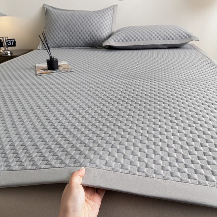 91家纺网 家纺一手货源 找家纺 阿亮家居 2025新款凉席凉豆豆软席床席款 异空间-冰川灰