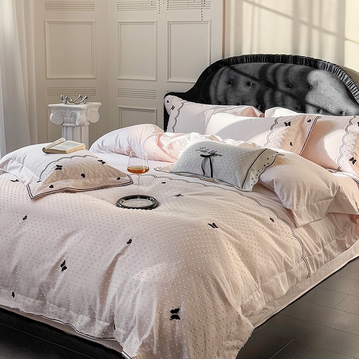 91家纺网 家纺一手货源 找家纺 优悦生活馆 2025新疆长绒棉云小甜四件套【控价领券后标准不低于268】 云小甜-公主粉