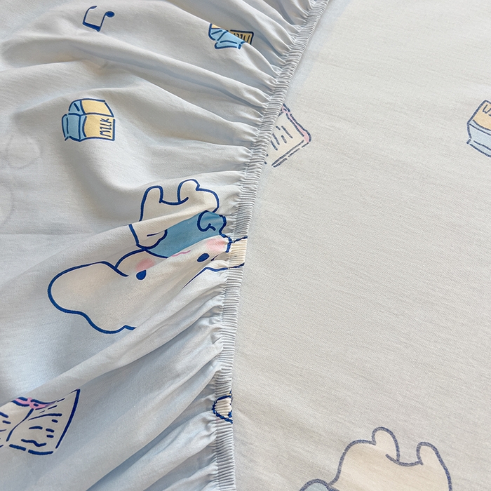 91家纺网 家纺一手货源 找家纺 拾物记 2025新款A类无荧光全喷气全棉12868单床笠 榆林