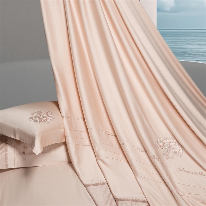 91家纺网 家纺一手货源 找家纺 高大尚婚庆馆 2025新款高端绣花四件套-艾莎 艾莎-卡其色