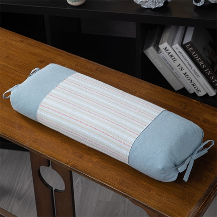 91家纺网 家纺一手货源 找家纺 （总）仁宇枕业 2025新款全棉色织提花水洗棉条纹四角绑带护颈全荞麦壳枕头枕芯