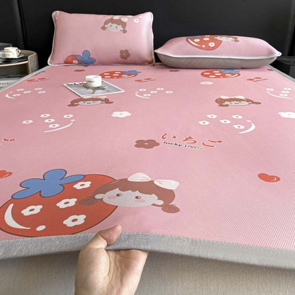 91家纺网 家纺一手货源 找家纺 （总）2025新款印花冰丝凉席反面无纺布